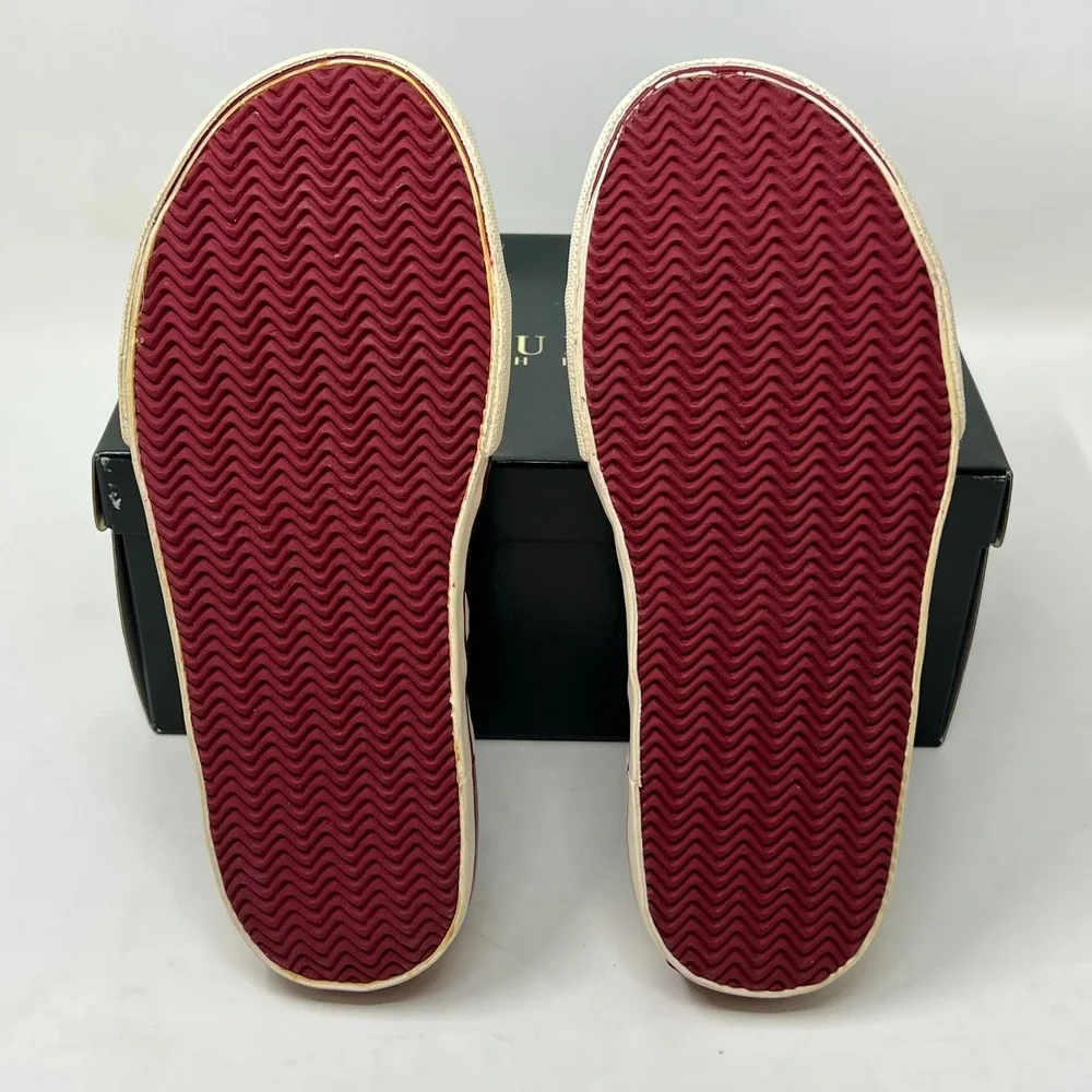 Ralph Lauren Matty‎ Sandals Red Signature Fabric Stylish Women's Size 7B VTG NEW
